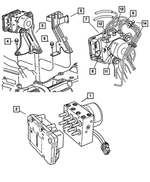5018253AA - Service Brakes: Anti-lock Brake System Hydraulic Control Unit for Chrysler: Town &amp; Country, Voyager | Dodge: Caravan, Grand Caravan Image