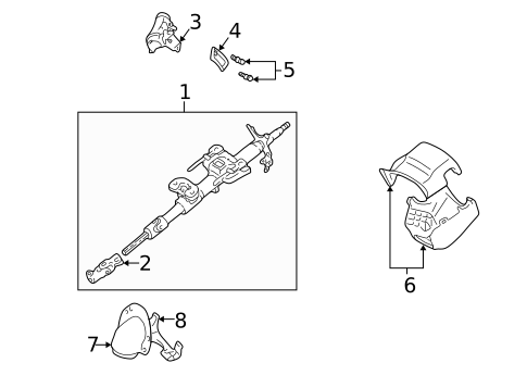 Steering Column Assembly for 2000 Toyota Corolla #0