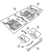 55372348AA - Body Sheet Metal Except Doors: Rear Floor Pan Panel for Mopar Image