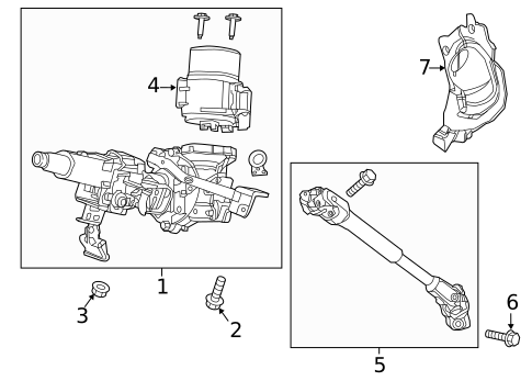 Steering Column Assembly for 2017 Honda Fit #0