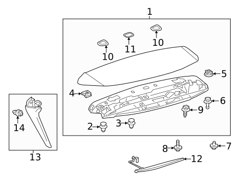 Rear Spoiler for 2019 Lexus RX350 #0