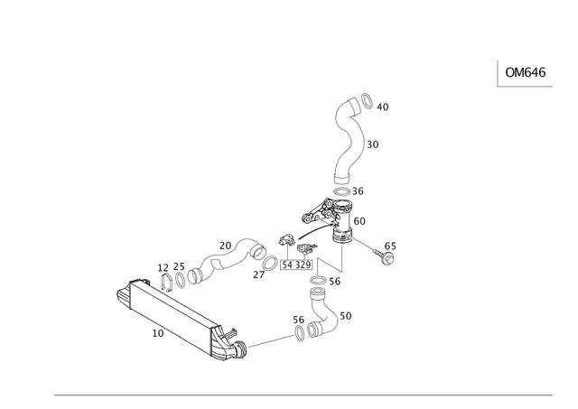 2035000500 - : Cooler for Mercedes-Benz Image