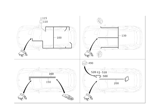 Cable Harness for Radio, Loudspeaker and CD-Player for 2011 Mercedes-Benz ML63 AMG #0