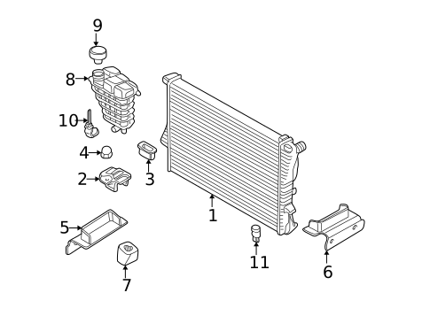 Radiator & Components for 2000 BMW Z8 #0
