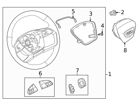 Steering Wheel & Trim for 2021 Audi S8 #0