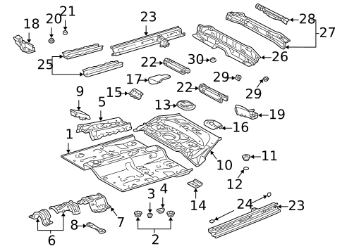 Floor & Rails for 2002 Toyota Echo #0