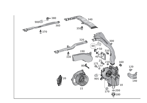 Air Conditioning System in Rear Passenger Compartment for 2012 Mercedes-Benz GL450 #0