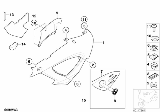 16112328784 - Frame and Mounting Parts: Grommet -  for BMW-Motorrad Image