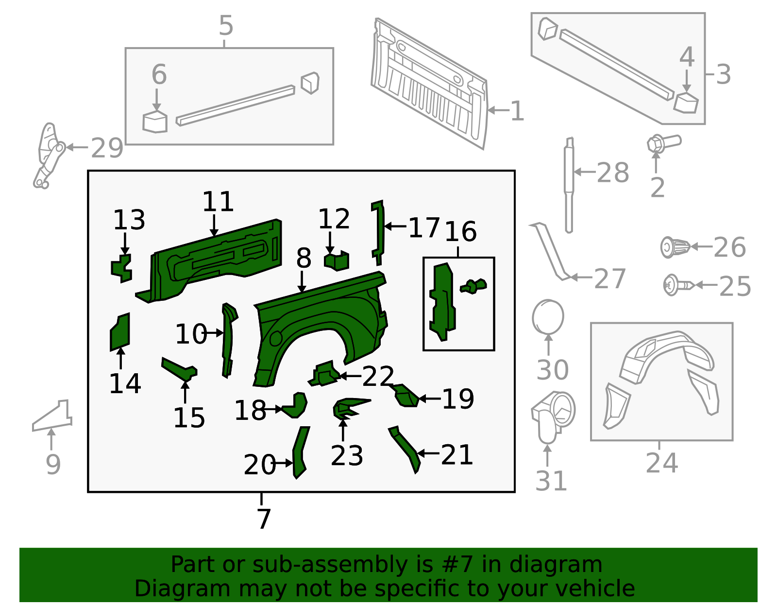 2015-2021 Toyota Tundra Truck Bed Panel 65500-0C161 | Toyota Parts
