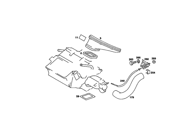 1078303945 - Heating and Ventilation: Air Duct for Mercedes-Benz: 380SL, 560SL Image image