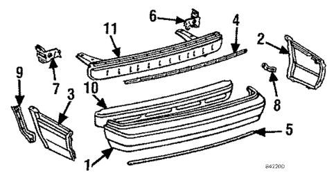 Bumper Assembly - Rear for 1986 Toyota Corolla #0
