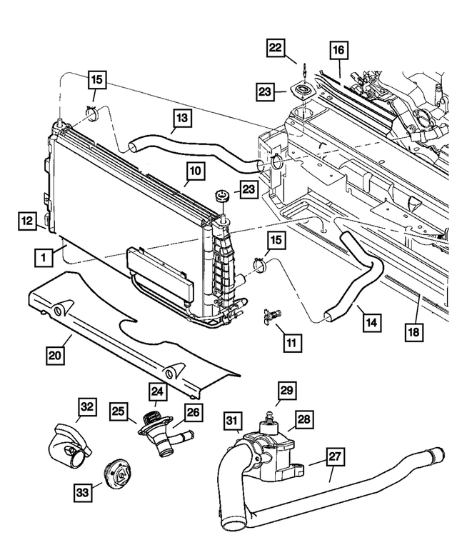 5093165AA - Cooling: Radiator Seal for Mopar Image