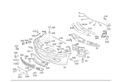 Front Bumper for 2009 Mercedes-Benz SLK300 #0