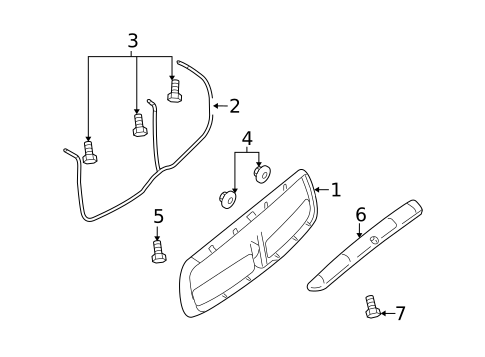 Grille & Components for 2008 Dodge Ram 1500 #1