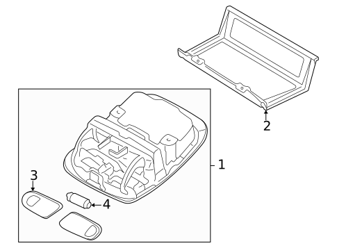 Overhead Console for 1999 Nissan Quest #0