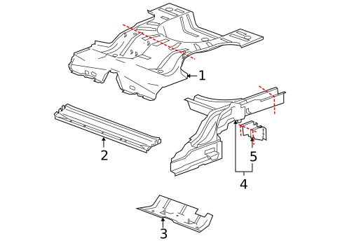 Rear Floor & Rails for 2009 Pontiac G6 #0