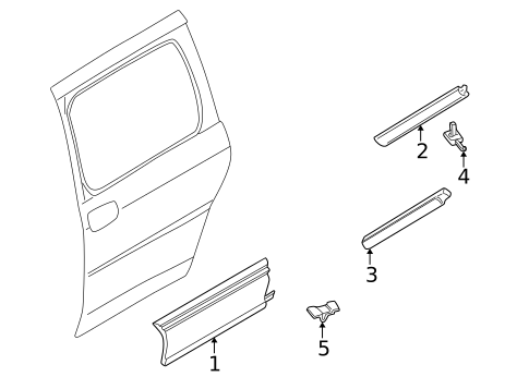 Exterior Trim - Side Door for 1999 Pontiac Montana #0