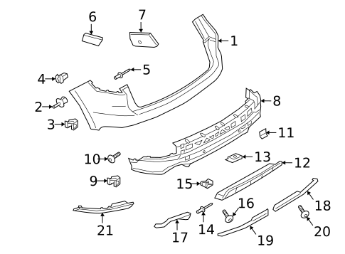 Bumper & Components - Rear for 2020 Porsche Cayenne #2