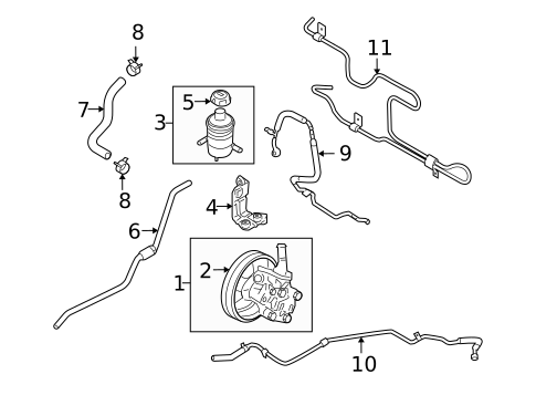 Pump & Hoses for 2010 Hyundai Santa Fe #0