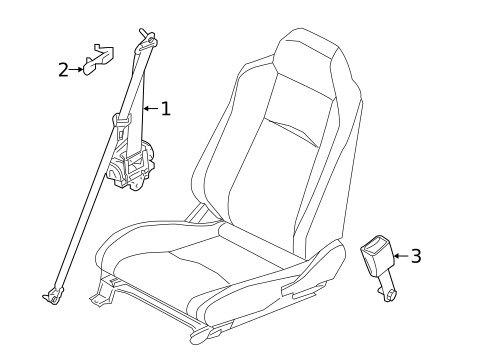 Front Seat Belts for 2011 Nissan 370Z #1