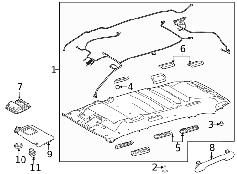 Interior Trim - Roof for 2019 Toyota Highlander #0