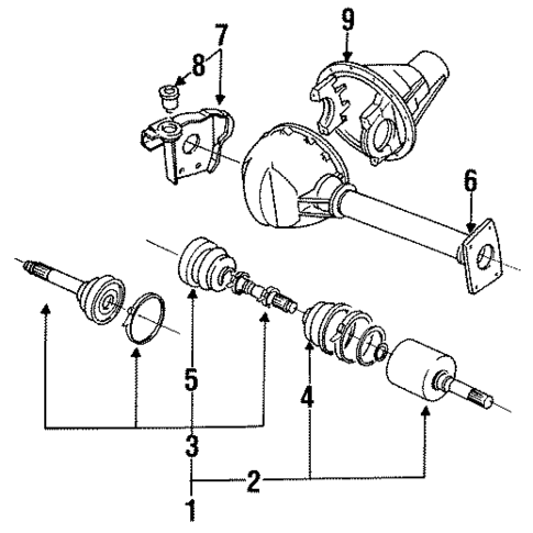 Front Axle & Carrier for 1991 Isuzu Rodeo #0