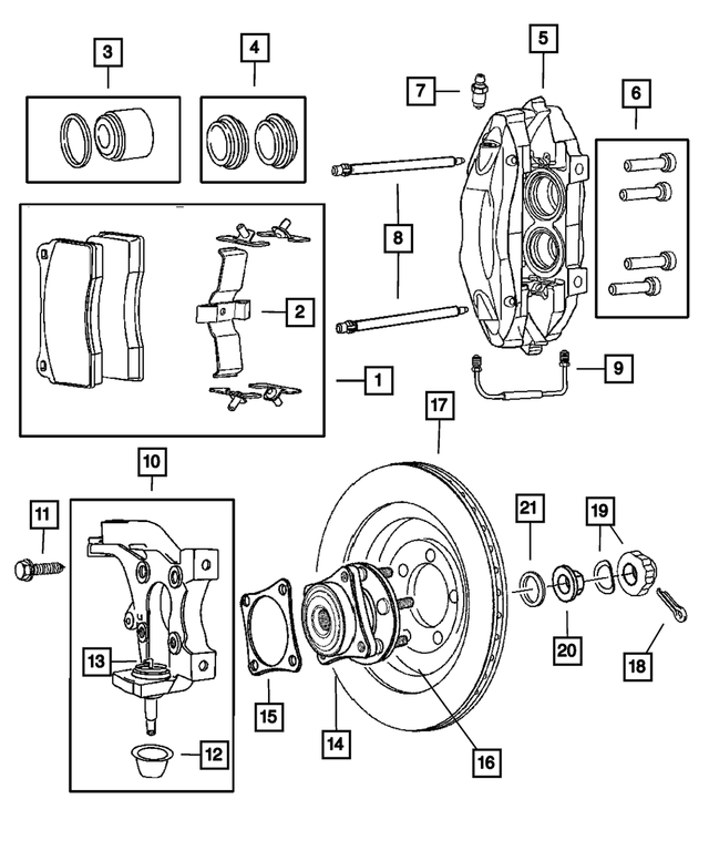 4293167AB - Brakes: Nut And Washer Package for Mopar Image