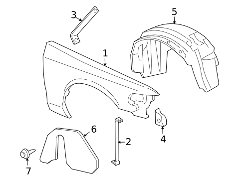 Fender & Components for 2003 Mercury Marauder #0