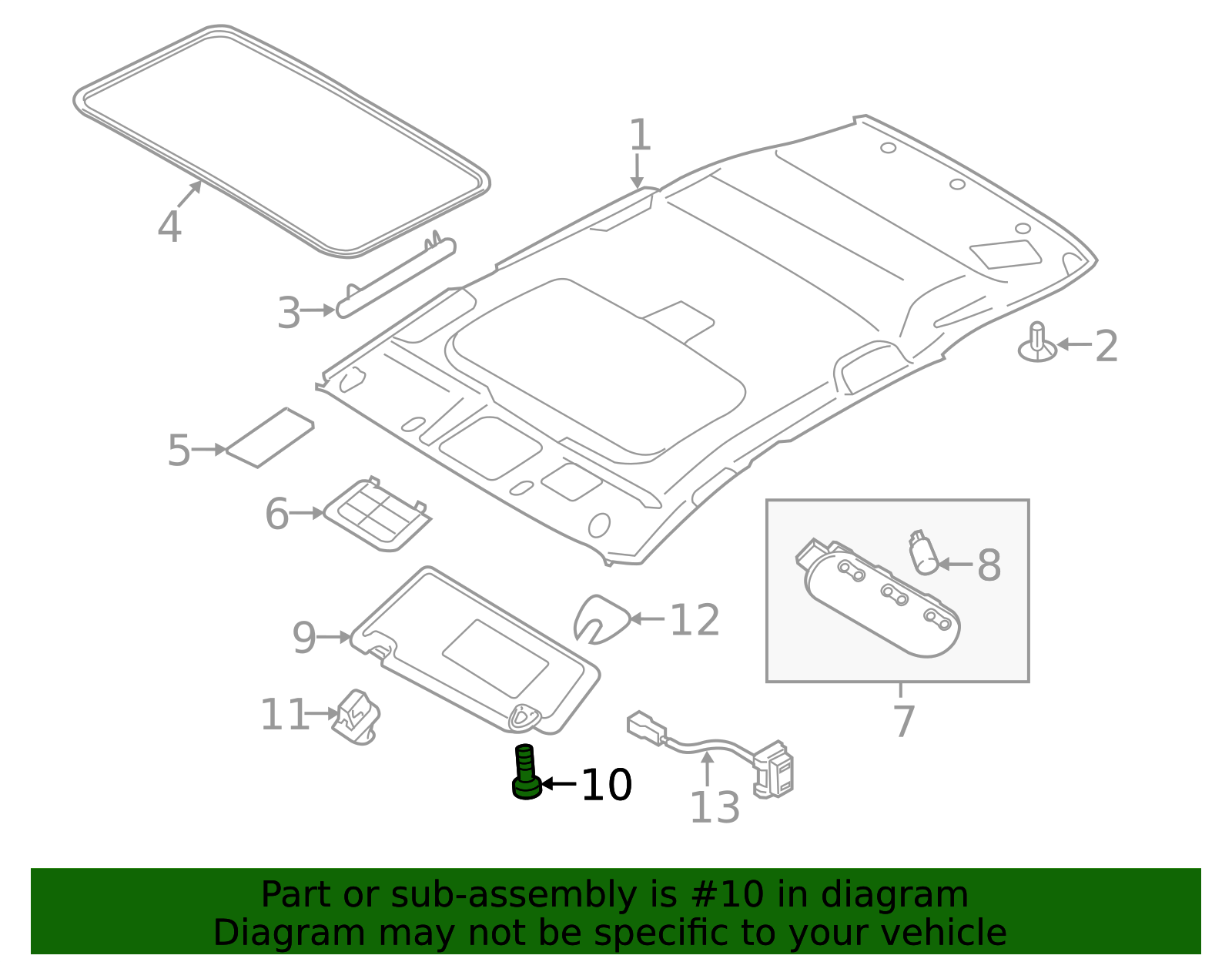 Genuine SUN VISOR SCREW (R31 R33 Z33 Z34 R35 +more) - 08543-51642