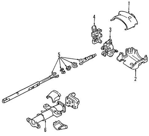 Steering Column for 2008 Chevrolet Trailblazer #0