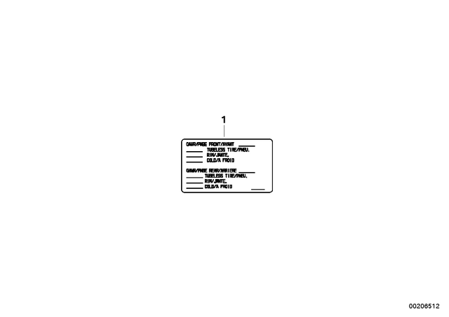 71248405416 - : Label "Tires" for BMW-Motorrad Image