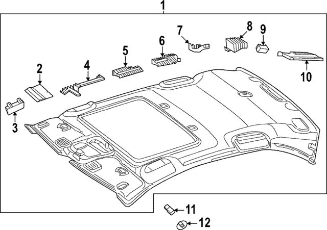 20669066049K96 - : Trim, Roof for Mercedes-Benz Image