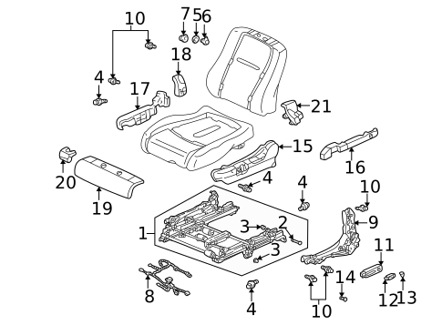 Tracks & Components for 1998 Honda Accord #1