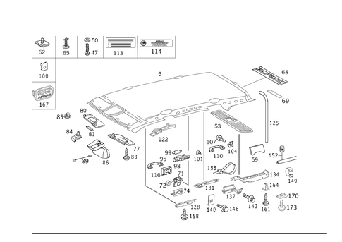 Headliner for 2003 Mercedes-Benz ML55 AMG #0