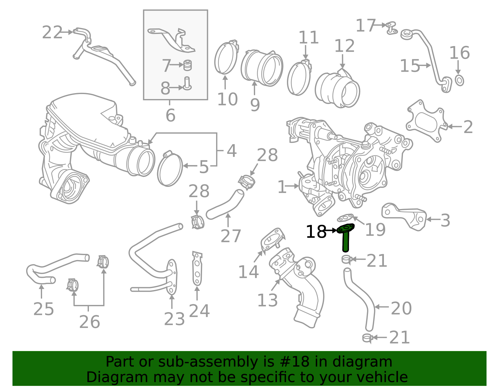 15540-6B2-A00 - 2018-2022 Honda Accord - Pipe Turbocharger Oil Return ...