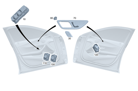 Switch in Front Door Trim for 2026 Mercedes-Benz C43 AMG #0