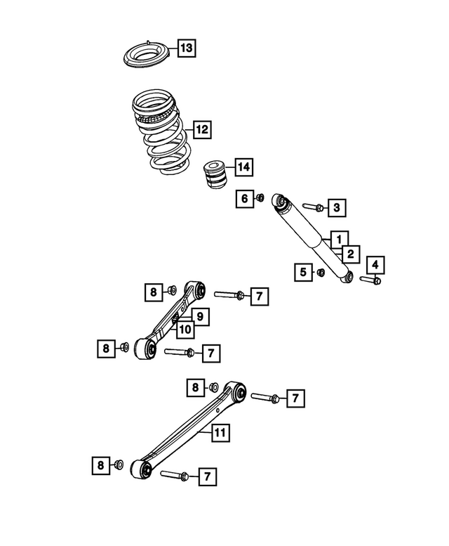 68465832AG - : Suspension Shock Absorber Kit, Left Rear for Mopar Image