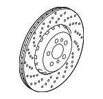 34217991108 - : Disc Brake Rotor Rear Right for BMW: 530i, 540i, M5, M8, M8 Gran Coupe Image