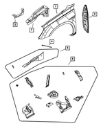 5074403AB - Body Sheet Metal Except Doors: Front Fender, Left for Mopar Image