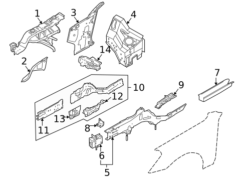 Structural Components & Rails for 2009 INFINITI M45 #0