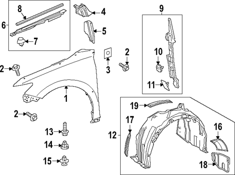 Fender & Components for 2025 Toyota Camry #0