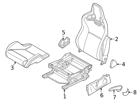 Driver Seat Components for 2016 Nissan Juke #2