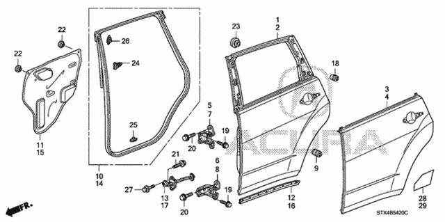 Rear Door Panels for 2012 Acura MDX #0