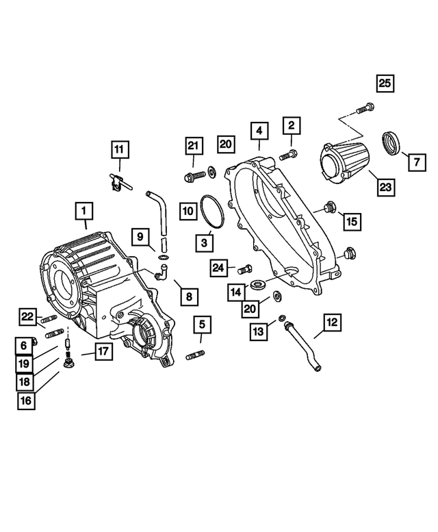 68017993AA - Transfer Case Model 243 [DH5]: Transfer Front Case for Mopar Image image
