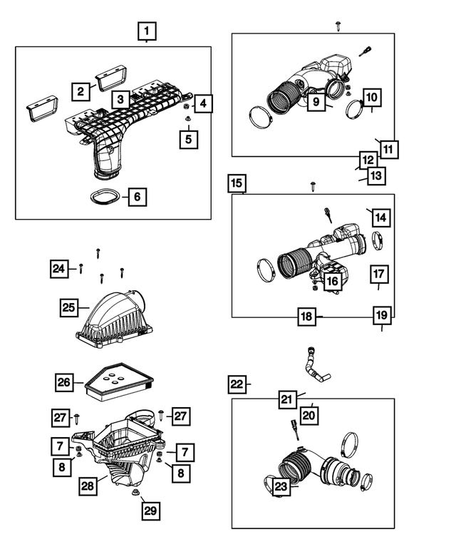 68376815AA - Fuel and Accelerator Pedal: Air Filter for Jeep: Grand Cherokee, Grand Cherokee L Image