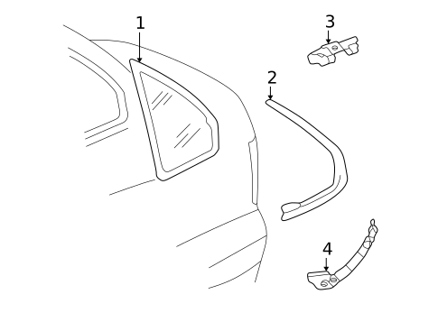 Glass & Hardware for 2001 Volkswagen Passat #0