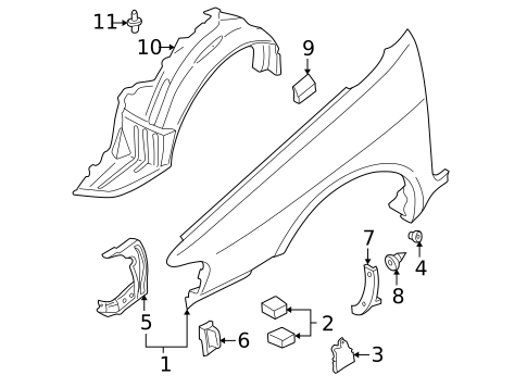 Fender & Components for 2001 Nissan Maxima #0