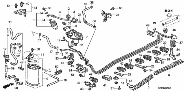 Fuel Pipe (3) for 1999 Acura Integra #0