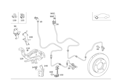 Front Axle Wiring for 2008 Mercedes-Benz CL600 #0