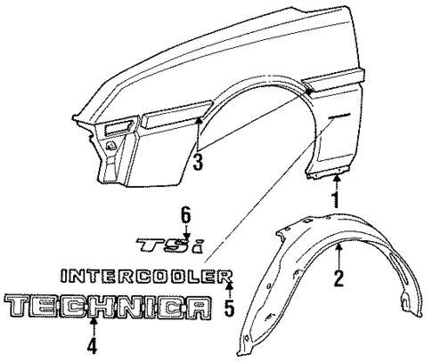 Fender & Components for 1986 Dodge Conquest #0